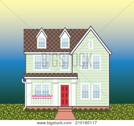 Color Basic House Vector Home Eps Image