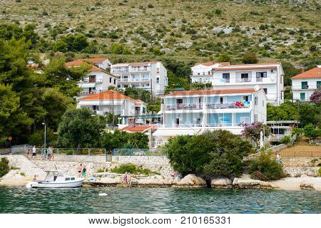 Coast Of The Adriatic Sea In Dalmatia