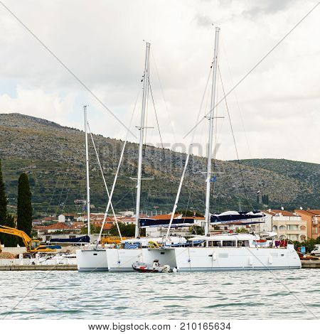 Coast Of The Adriatic Sea In Dalmatia