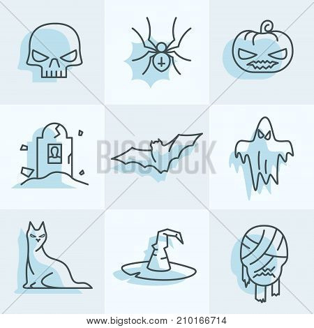 Set of Halloween icons for your holiday event