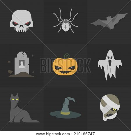 Set of Halloween icons for your holiday event