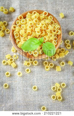 Ditalini Macaroni. Pasta Rings. Tubettini And Thimbles. Anellini.