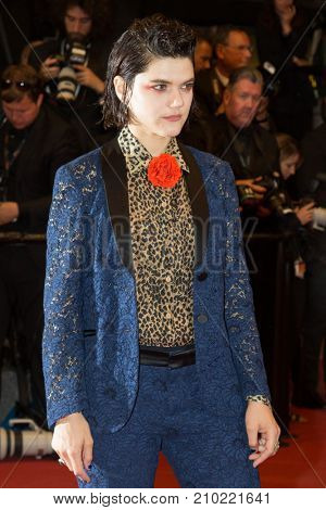CANNES, FRANCE - MAY 19, 2016: French singer Soko  attends the 'It's Only The End Of The World (Juste La Fin Du Monde)'  premiere during the 69th annual Cannes Film Festival