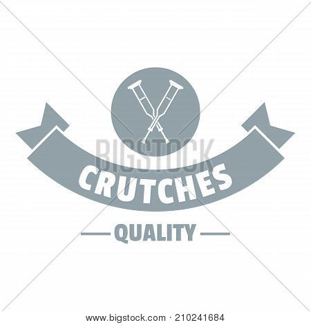 Quality crutches logo. Simple illustration of quality crutches vector logo for web