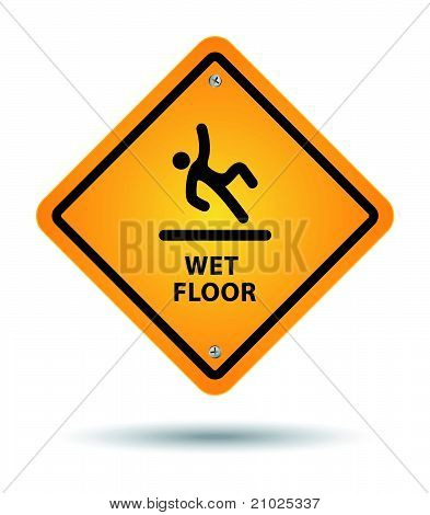 Señal de piso mojado