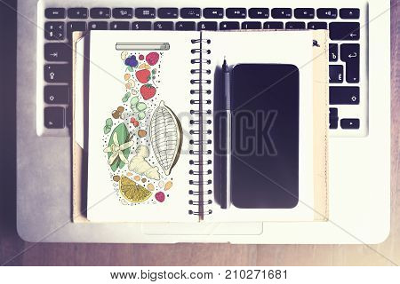 Office Desk With Items