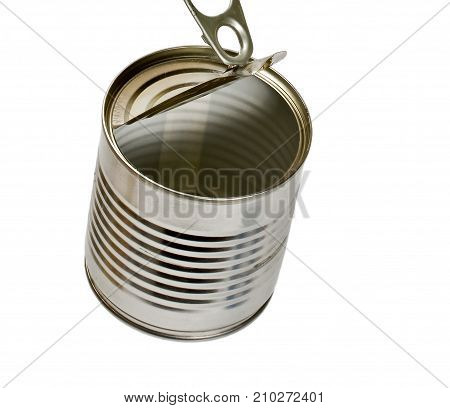 empty tin can on white background royalty free photostock photos