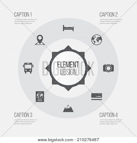 Exploration Icons Set. Collection Of Doss, Location, Certificate And Other Elements