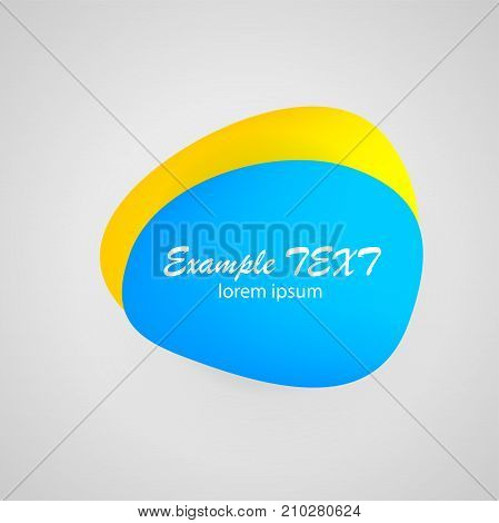 Chat colorful cloud graphic backdrop. Futuristic abstract bubble gradient colored text label. 3d speech box vector illustration logo shape. Modern origami symbol name icon think background.