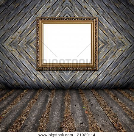Vecchio stile dipinto tavole di legno ruvido sfondo con telaio e ombre artistiche
