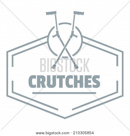 Crutches logo. Simple illustration of crutches vector logo for web