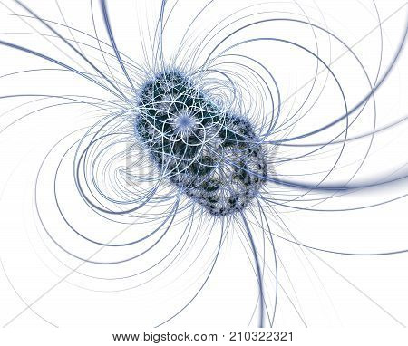 Rendering viruses in infected organism viral disease epidemic virus abstract background. Hepatitis H1N1 HIV. FLU. AIDS
