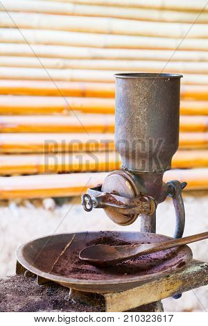 Antique Coffee Grinder Manual in Thailand, Asia