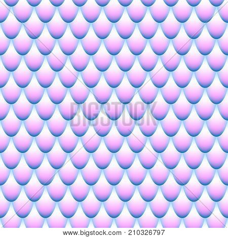 Blue and pink seamless pattern. Mermaid scales. Abstract gradient background. Fish scales. Stock vector