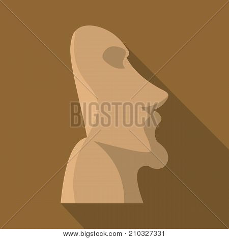 Easter island icon. Flat illustration of easter island vector icon for web