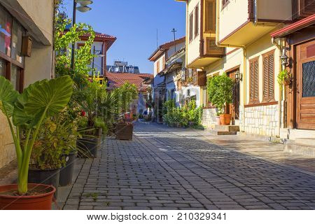 Streets of old town Kaleici - Antalya Turkey.