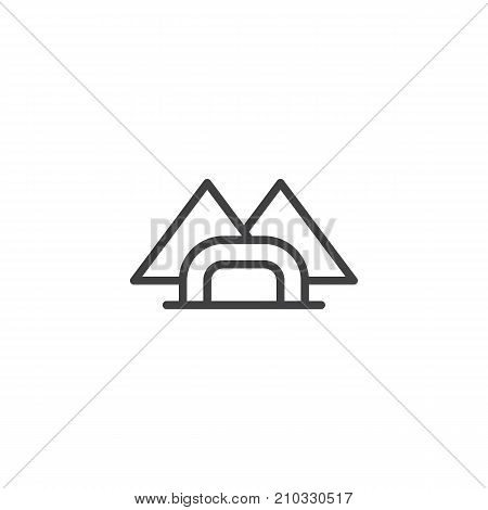 Napkins and napkin holder line icon, outline vector sign, linear style pictogram isolated on white. Symbol, logo illustration. Editable stroke