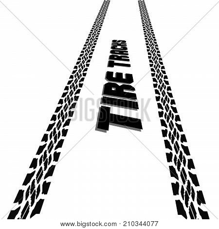 Tire track silhouette motorcycle. Vector illustration EPS10.