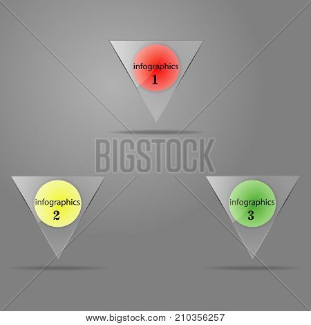 Glass buttons. Vector illustration. Tsvetnye trend .eps 10
