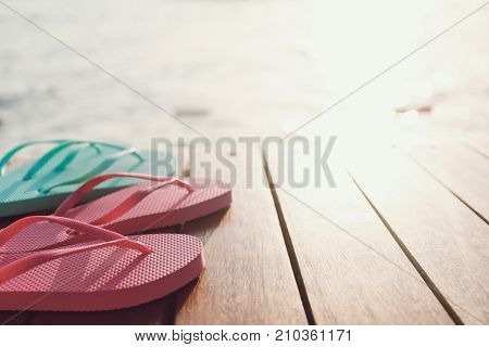 Flip Flops At The Pier