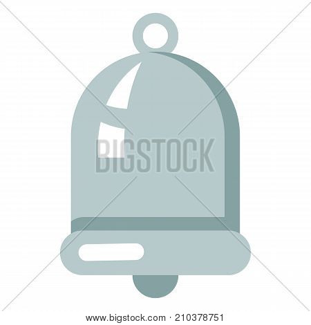 Vector Color Flat Icon - Silver Handbell