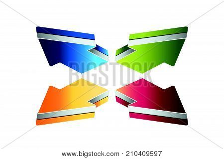 two vector infographic step element diagram presentation template business design graph label chart option banner plan data concept information 4 graphic process progress icon part infochart arrow order symbol sign 3d number scheme info