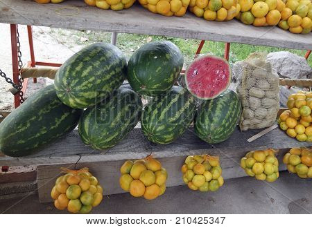 Market With Local Food In Split