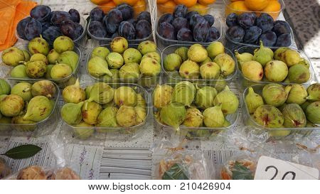 Market With Local Food In Split