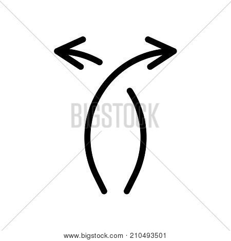 Arrow flat icon. Single igh quality outline menu pictograms in modern flat style. Black information symbol for web design and mobile app on white background. Arrow line logo.