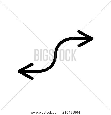 Arrow flat icon. Single igh quality outline menu pictograms in modern flat style. Black information symbol for web design and mobile app on white background. Arrow line logo.
