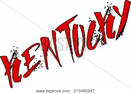 Kentucky Text Sign Illustration