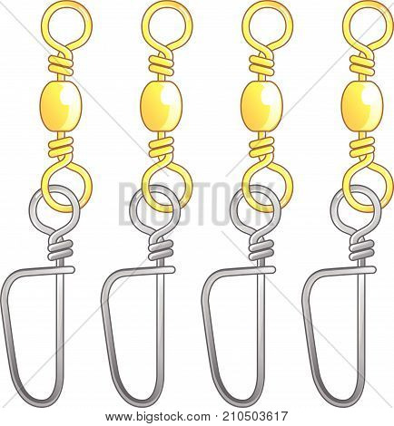 Snap swivel vector illustration fishing necessity vector
