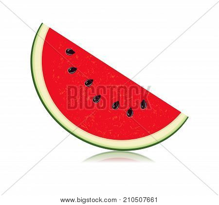 Sliced of watermelon isolated on white background
