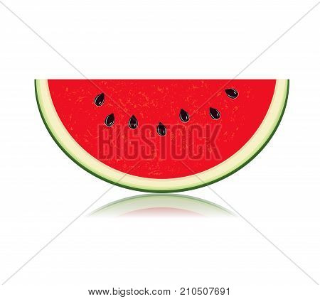 Sliced of watermelon isolated on white background