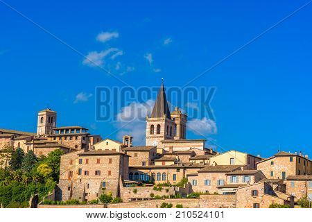 Scenic View Of Spello In Umbria