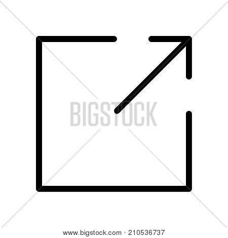 Arrow flat icon. Single igh quality outline menu pictograms in modern flat style. Black information symbol for web design and mobile app on white background. Arrow line logo.