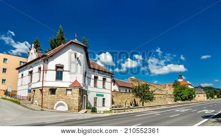 Dfencsive Wall Surrounding The Old Town Of Levoca. A Unesco Heritage Site In Slovakia