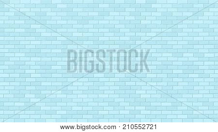 Blue brick wall. Interior texture. Architecture. Minimalism style texture. Vector illustration. Grunge facade. Building wall. Business background for poster or banner.