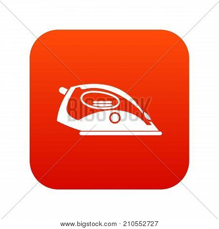 Iron icon digital red for any design isolated on white vector illustration