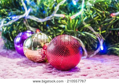 Spruce Bough Branch, Christmas Toys.