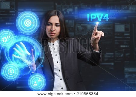 The Concept Of Business, Technology, The Internet And The Network. A Young Entrepreneur Working On A