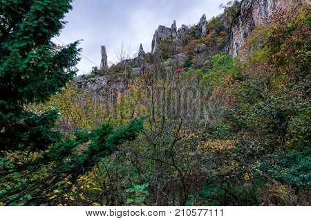 Beautiful canyon Vela Draga in autumnn, Croatia, HR