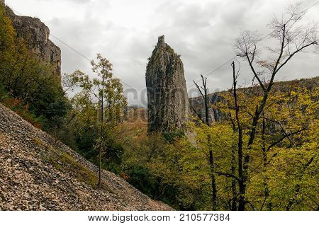 Beautiful canyon Vela Draga in autumnn, Croatia, HR