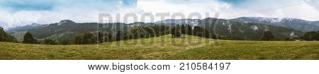 Panorama of Beskid mountains - Solan Moravia Czech Republic