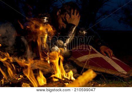 Knight Near The Fire