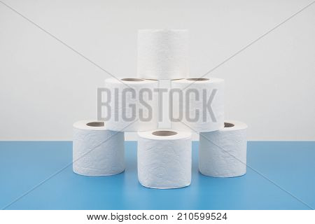 toilet paper close-up isolated on white background
