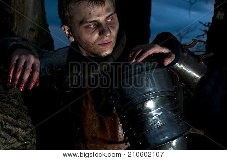 Knight In Blood Near The Tree
