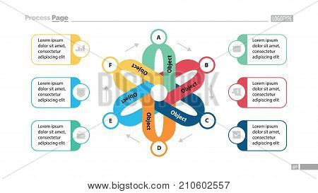 Flower chart slide template design. Element of chart, diagram, infographic. Concept for presentation, annual report, web design. Can be used for topics like business, management, strategy