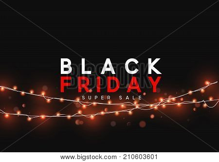 Black Friday sale, banner, poster advert. Card offert promotion design.