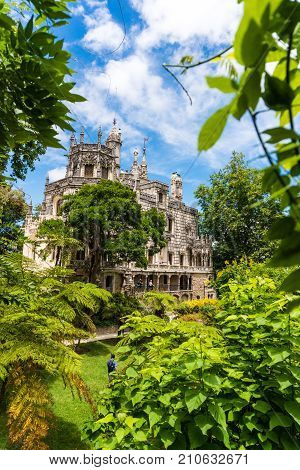 Sintra, Portugal - June, 2017. Sintra, Portugal. Palace Quinta Da Regaleira
